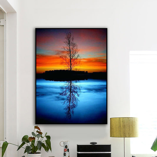 Reflection Digital Oil Painting For Home Decor
