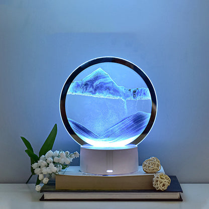 Creative 3D Quicksand Table Lamp Bedside Sub