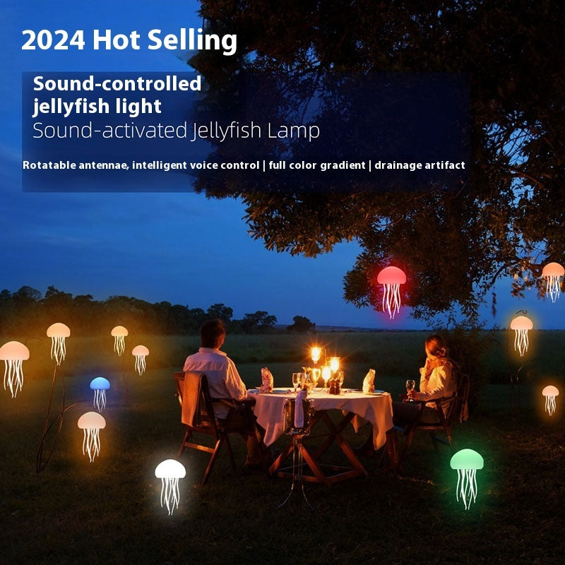 Color Changing Standable Voice Control Jellyfish Lamp