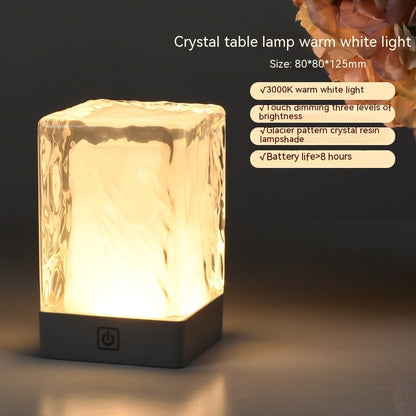 Crystal Lamp Atmosphere Simple Desktop Night Light Touch Home Decor
