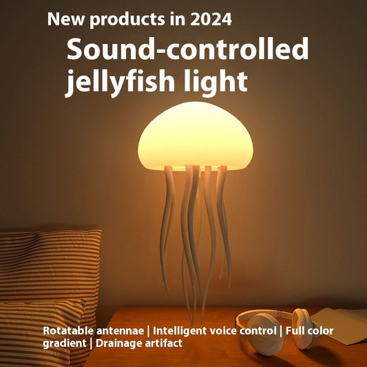 Color Changing Can Be Hung Can Stand Voice Control Jellyfish Lamp